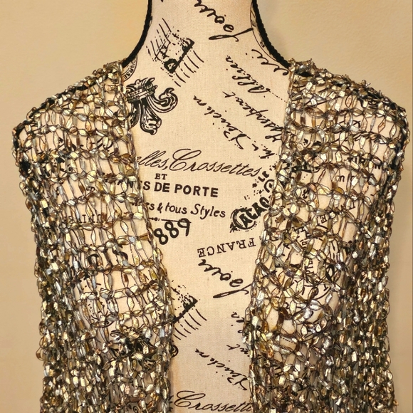 TRULY STUNNING HAND KNIT SHAWL!!! 🤎🖤🤎🖤 - Picture 6 of 12